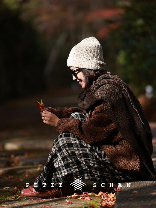 PETIT SCHAN小闪 #074 Inner Beauty 白馥美 羊绒手纺纱手工编织冷帽堆堆帽 商品图7