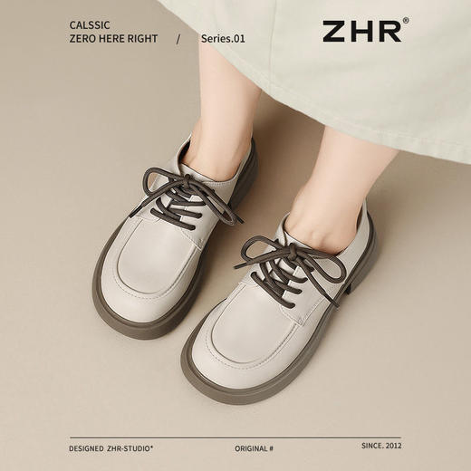 ZHR单鞋女2025新款舒适时尚ins小皮鞋高级英伦单鞋网红百搭乐福鞋 商品图9