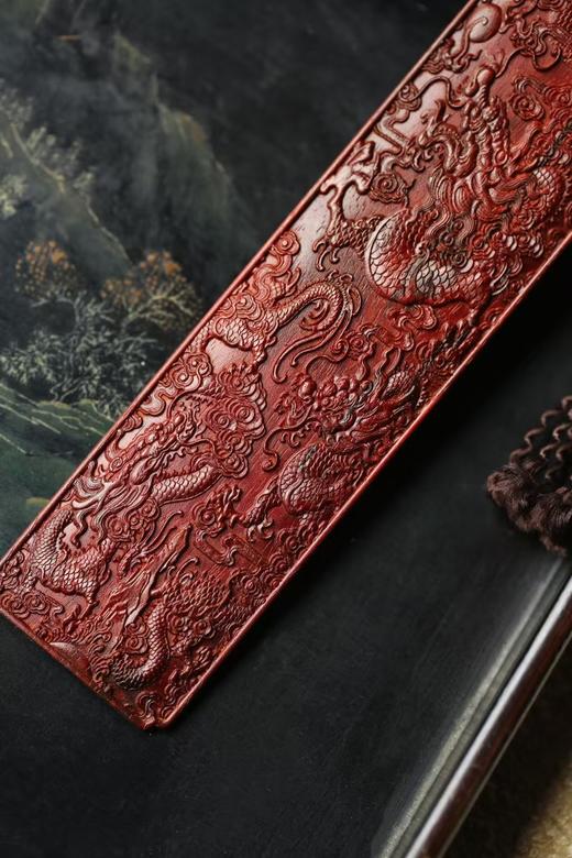 龙腾四海°小叶紫檀浮雕书签 商品图3