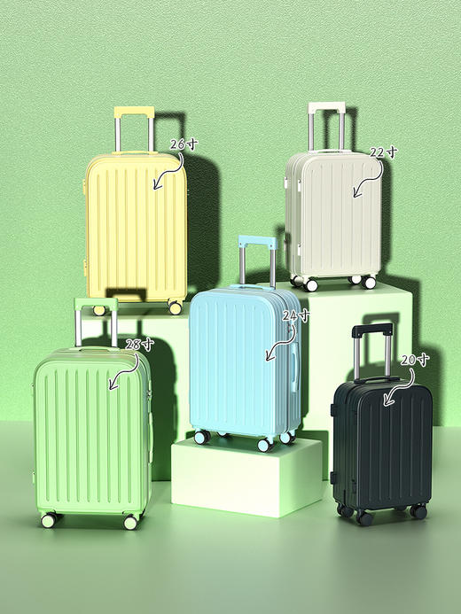 【轻盈便携！旅行出差必备】时尚旅人选择，轻便静音，多功能收纳；糖果色拉链随心搭，防爆拉链安心用。旅途中不再无聊，乘车充电便捷省；多向万向轮，轻松穿梭人潮间！ 商品图2