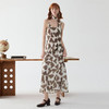谜底醋纤吊带连衣裙2025春新品复古风葫芦印花长裙无袖251GL0108 商品缩略图0