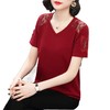 丁摩 95棉短袖T恤女夏装新款洋气大码上衣遮肚宽松打底衫女ZF020 商品缩略图4