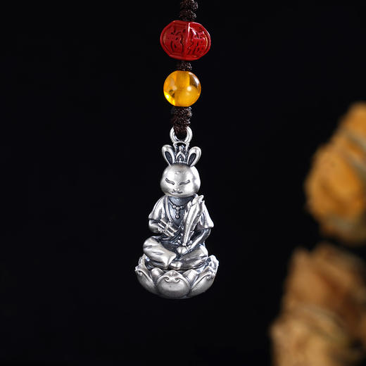 子佩集S999银【生肖护法】钥匙扣【PJ000562】纯银仿古十二生肖底座可转动2412 商品图6