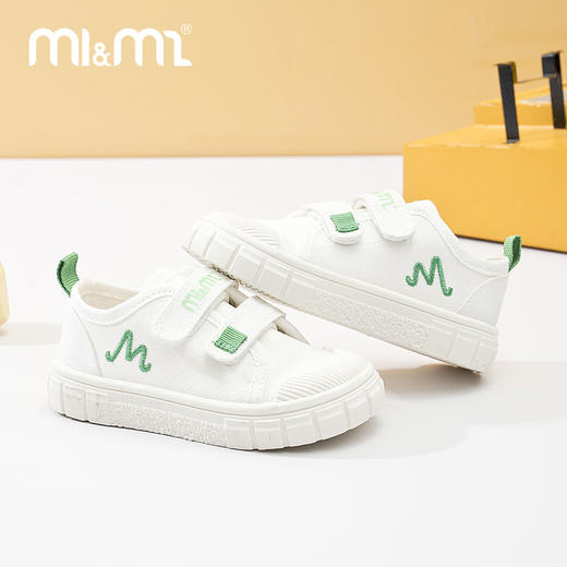 M1M2 M刺绣布鞋春秋儿童2024童鞋男童新款女童休闲鞋帆布鞋软底M519A2015 商品图2