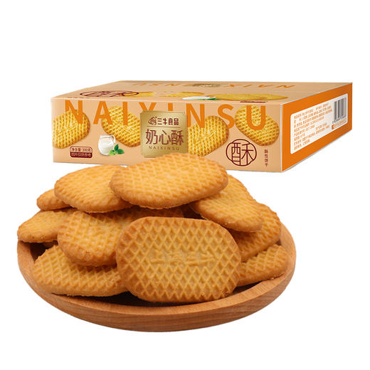 300g三牛椒盐酥 奶心酥 香葱皇 盒装饼干 商品图1