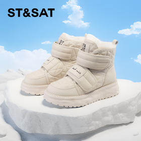星期六加绒厚底魔术贴雪地靴SS3411A1CQ