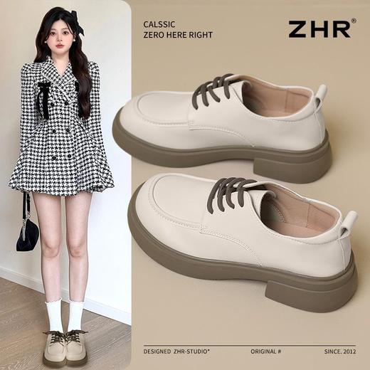ZHR单鞋女2025新款舒适时尚ins小皮鞋高级英伦单鞋网红百搭乐福鞋 商品图1