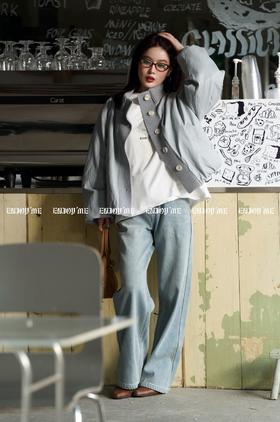 【门店同款】ENJOY冬季小狗刺绣加绒窄版裤 160752130