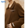 NUTS冬款棕色高级设计感简约翻领复古手工呢料长外套女343152049 商品缩略图4