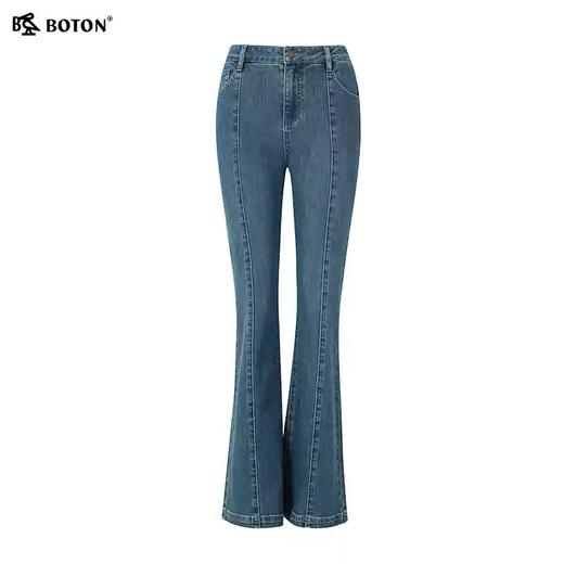 【复古挺括】波顿女士春夏季时尚修身百搭微喇牛仔长裤LE297123 商品图4