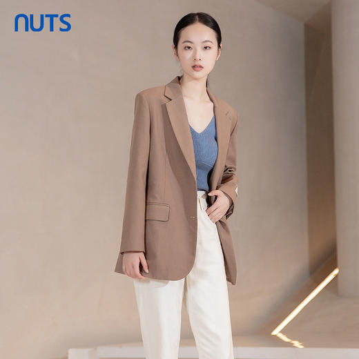 NUTS冬季新品时尚气质高雅英伦风休闲宽松西装外套女241048167B 商品图2