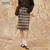 NUTS气质时尚百搭高腰复古直筒格子中款半身裙女341062276 商品缩略图0