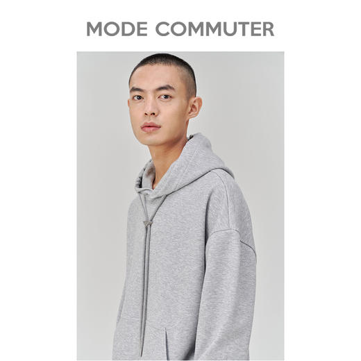 MC |MODE COMMUTER冬季华夫格时尚百搭连帽长袖卫衣男MCD131075J 商品图3