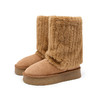 西遇毛毛雪地靴女新款冬季毛茸茸中长筒靴子厚底加绒保暖棉鞋V0047920 商品缩略图4