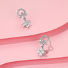 卡蒂罗/KADER 幸运结耳环 幸运四叶草满钻闪耀小确幸养耳洞耳饰 优雅气质圣诞穿搭配饰甜美可爱 925银 商品缩略图4