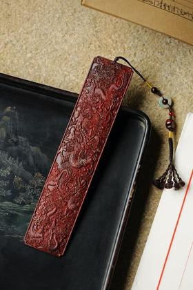 龙腾四海°小叶紫檀浮雕书签