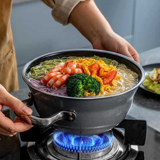 神田高端线 钛彩米系列多功能汤锅22cm 能煮能炖能煲的高颜值汤锅来了，而且烧不黑、不串味。30年质保！ 商品图8