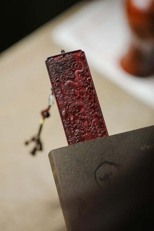 龙腾四海°小叶紫檀浮雕书签 商品图8