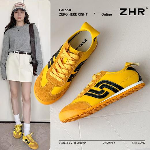 ZHR则则复古平底德训鞋女春季新款软底舒适板鞋平稳百搭低帮鞋女 商品图7