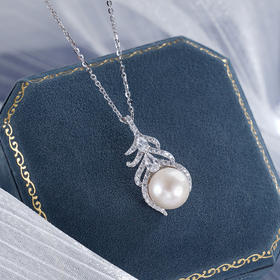 子佩集S925银珍珠套链【YL-6425101】纯银项链羽毛2412