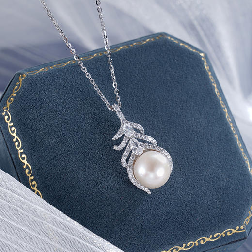 子佩集S925银珍珠套链【YL-6425101】纯银项链羽毛2412 商品图1