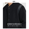 HIM漢崇  轻暖间棉棒球领夹克男复合软皮拼接夹棉毛呢外套2025冬季 商品缩略图2