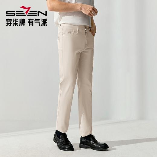 【中华立领】柒牌五袋裤男士2025春夏新款时尚休闲中腰修身长裤子128H73740 商品图1