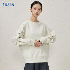 NUTS秋冬款简约休闲时尚气质百搭圆领宽松设计感卫衣女342021070