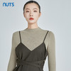 NUTS复古气质百搭设计感简约吊带长袖连衣裙两件套女241103164B 商品缩略图4
