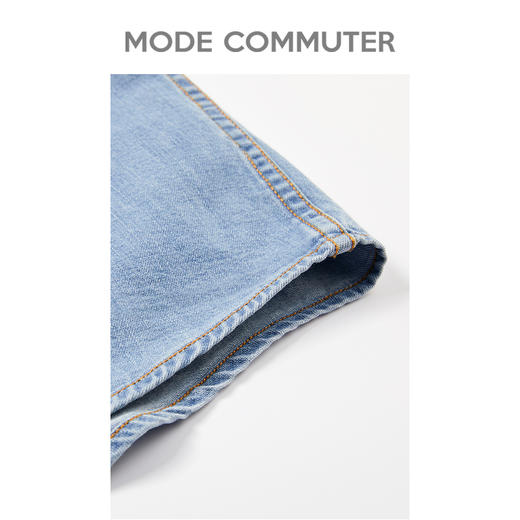MC |MODE COMMUTER春季翻领宽松牛仔衫男短袖MCD123003A 商品图4