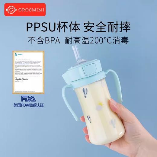 格罗咪咪Grosmimi吸管杯儿童宝宝水杯PPSU硅胶喝水牛奶瓶学饮 商品图2
