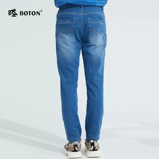 波顿男士薄款宽松直筒浅色弹力牛仔裤ME761121 商品图1