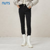 NUTS冬款黑色高腰修身显瘦百搭气质休闲长款牛仔裤女342112082 商品缩略图0