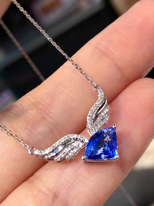 1.6ct刻面蓝宝石项链 商品图4