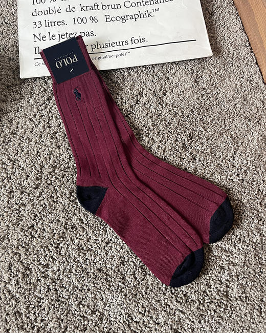 现货 THS 12.30-无 PL男士 马球polo刺绣小马标长筒针织袜 5色  CU288 商品图3