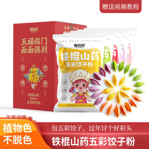 【五彩饺子粉】| 元和优选 铁棍山药果蔬谷物五彩饺子粉100g*20 商品图0