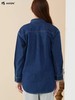 【棉弹柔软】波顿女士春秋季宽松休闲长款牛仔长袖衬衫LS927123 商品缩略图2
