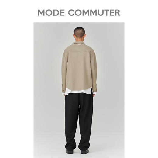 MC |MODE COMMUTER冬季假两件翻领双面呢大衣短款大衣男MCD106010J 商品图2