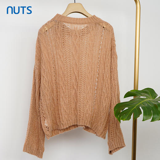 NUTS商场同款时尚百搭针织衫毛衣纯色上衣141052068 商品图1