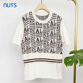 NUTS商场同款宽松洋气圆领针织毛衣女131052112