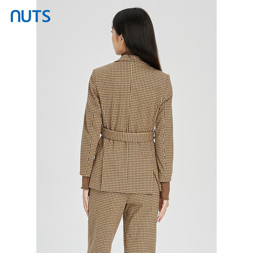 NUTS秋冬款气质百搭OL休闲收腰高级感格子西装外套女241048202B 商品图4