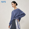 NUTS新品时尚圆领抽绳前短后长保暖毛织套头衫女343052022 商品缩略图2