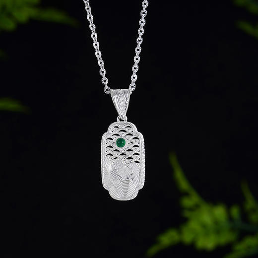 子佩集S990银【山河湘貌】小号套链【DSTL001】纯银大师工坊原创作品山水花丝项链2412 商品图5