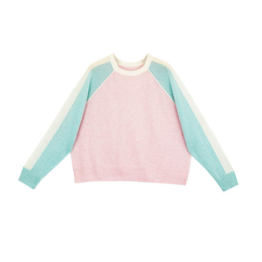 洲升Rising-Z 撞色圆领羊绒衫214085 商品图4