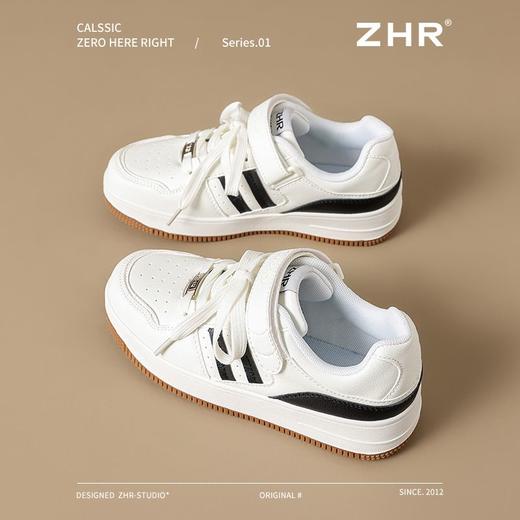 ZHR则则厚底增高板鞋女耐磨软底小白鞋春秋新款ins百搭运动休闲鞋 商品图7