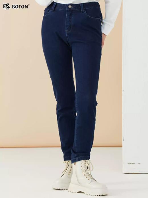【棉弹保暖】波顿女士秋冬修身加厚牛仔长裤LE276322 商品图1