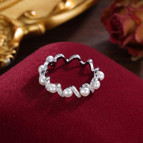 子佩集S925银珍珠戒指【JL070803】纯银2412