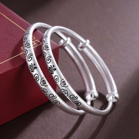 子佩集S999银【福字祥云】童镯【TZ000855】纯银儿童2412