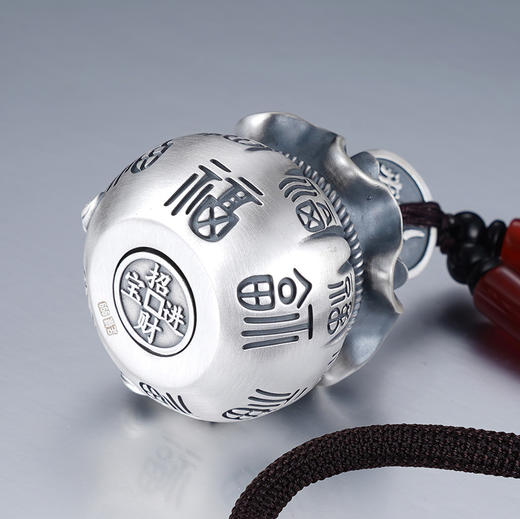 子佩集S999银【招财福袋】手把件【YSY001】纯银仿古底部可转动2412 商品图5