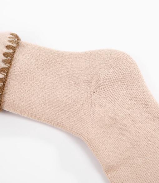 ATSUGI/厚木秋冬里起毛加厚居家袜翻边可爱彩色短袜保暖RGA3572 商品图2